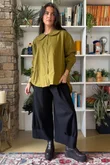 Paloma Tela Peter Pan Blouse Mucky Olive